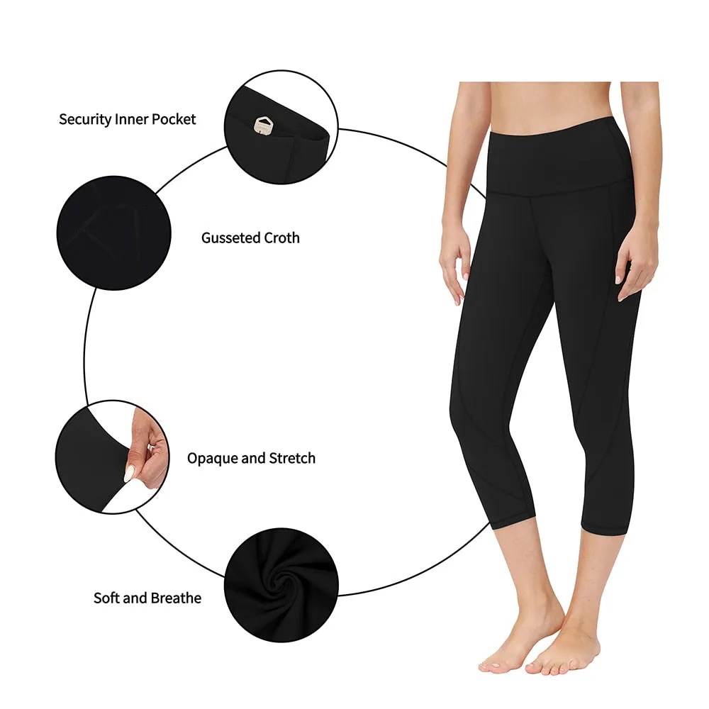 Seamless Yoga Leggings For Women Pants Pockets 2022 Black Fitness Workout Gym Tights Stretchy Solid Outdoor Sportswear