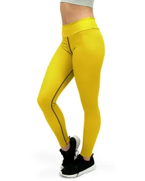 Solid Deep Yellow Yoga Pants