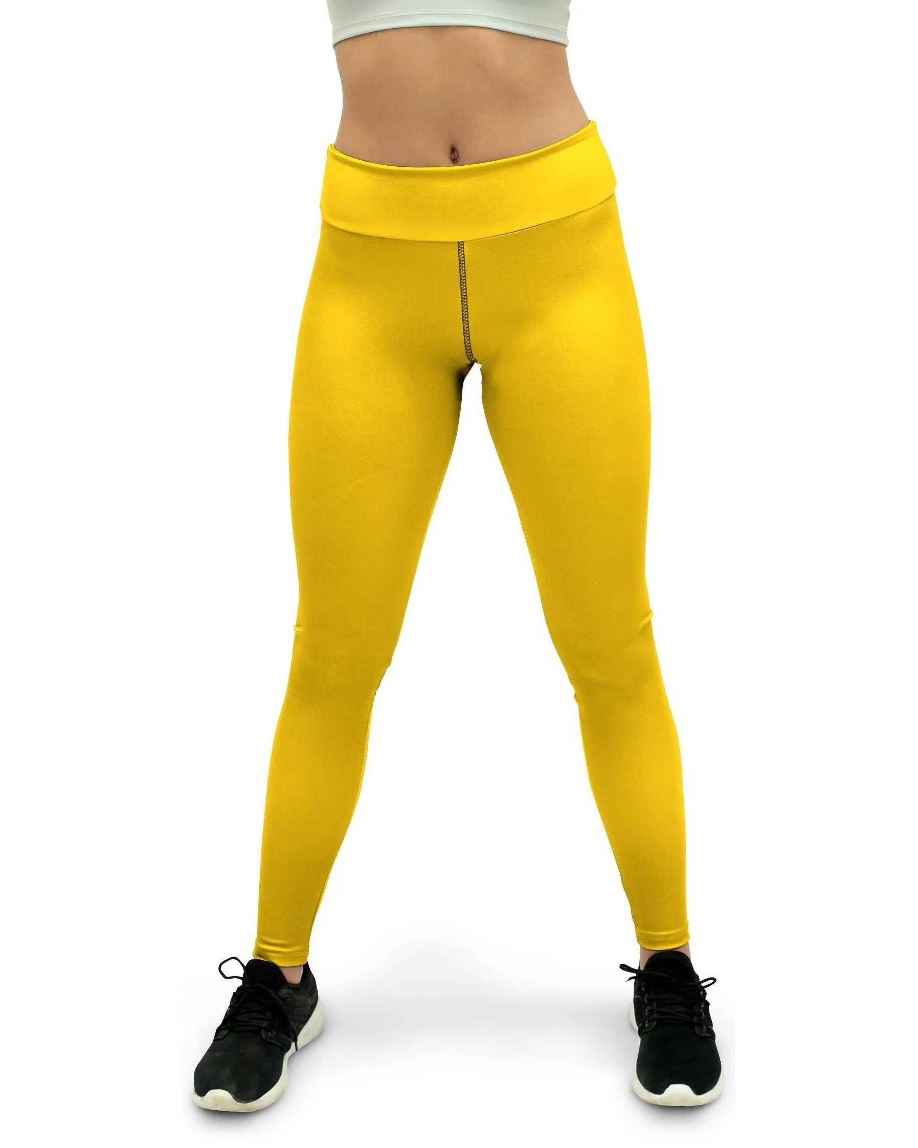 Solid Deep Yellow Yoga Pants