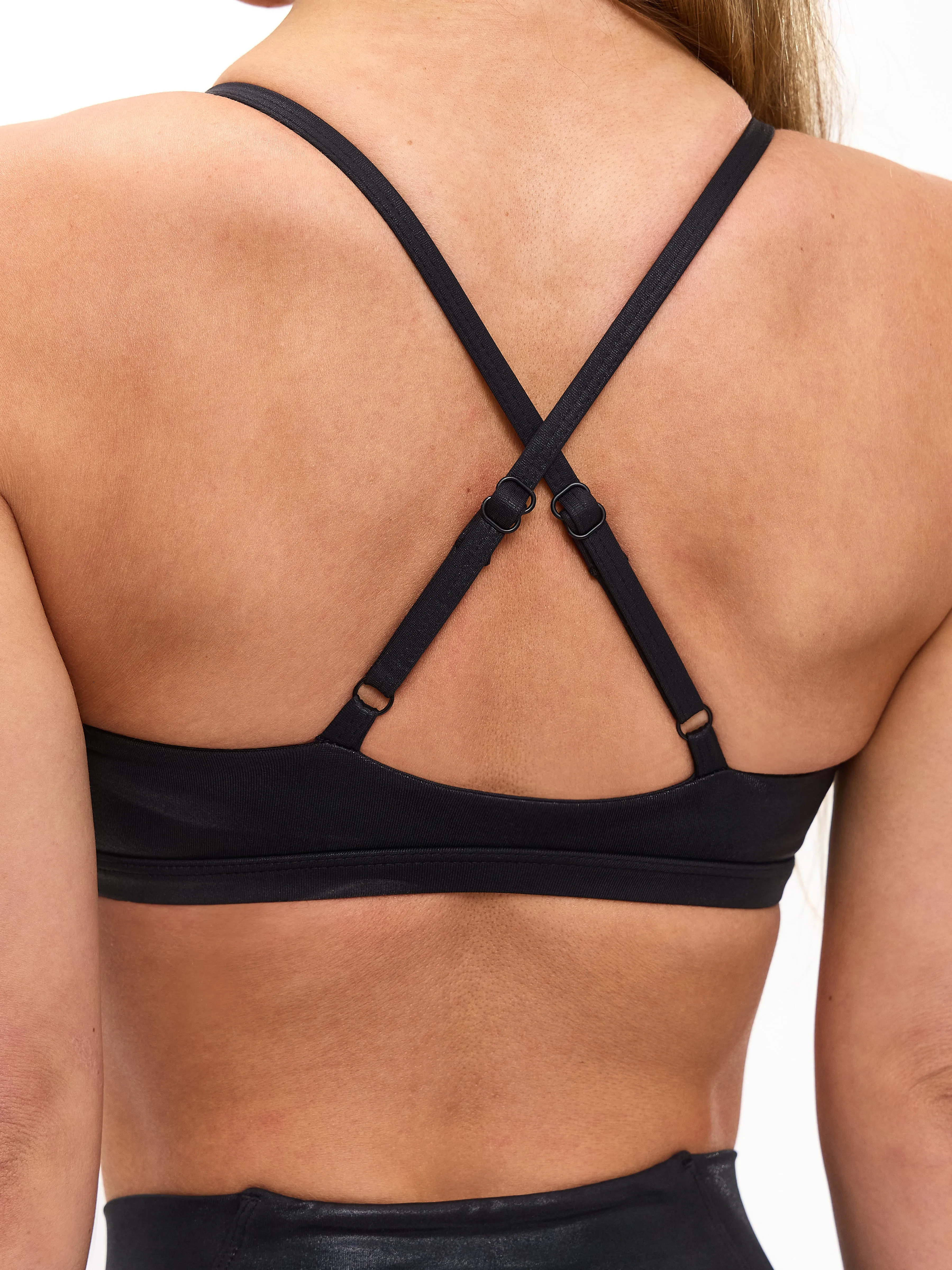 Spicy Sports Bra - Black Patent