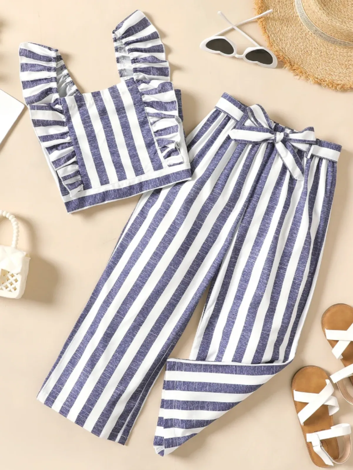 Sunny Day Strolls Striped Pants Set