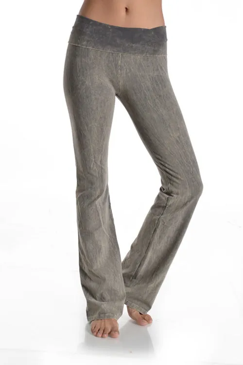 T-Party Mineral Wash Yoga Pants - Gray