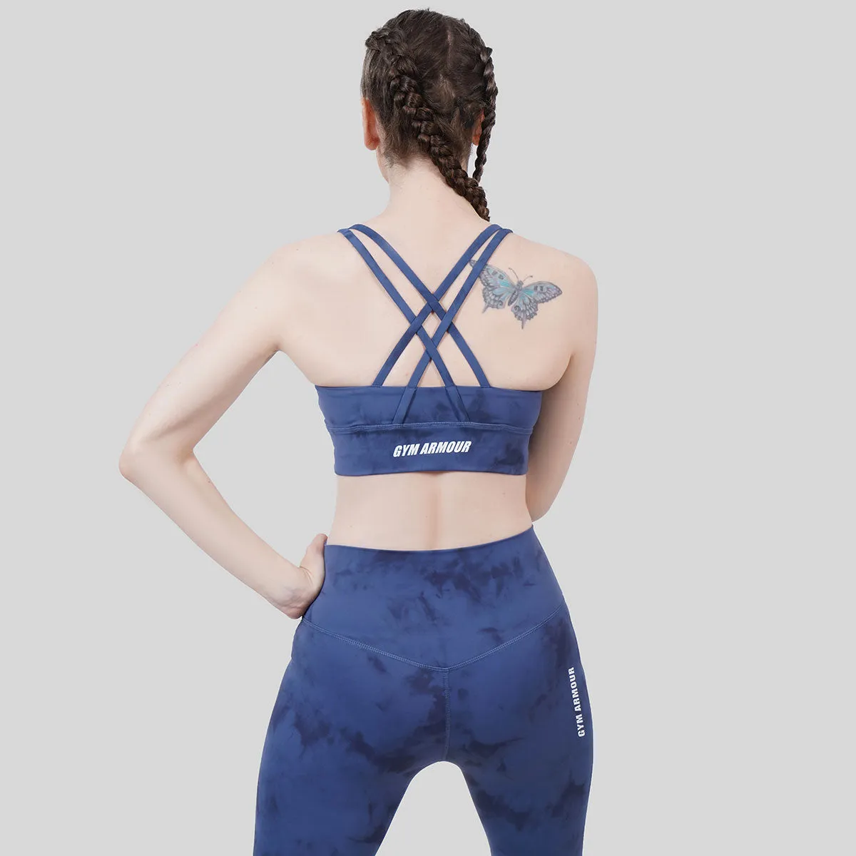 Textured Sports Bra (Blue)