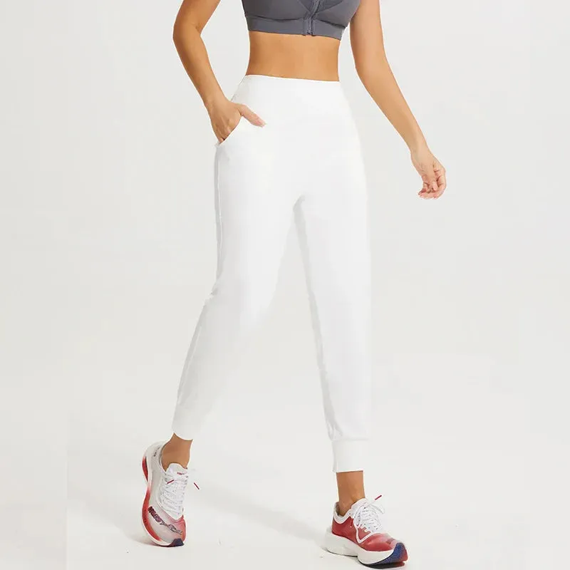 White Breathable Training Summer Sweatpants