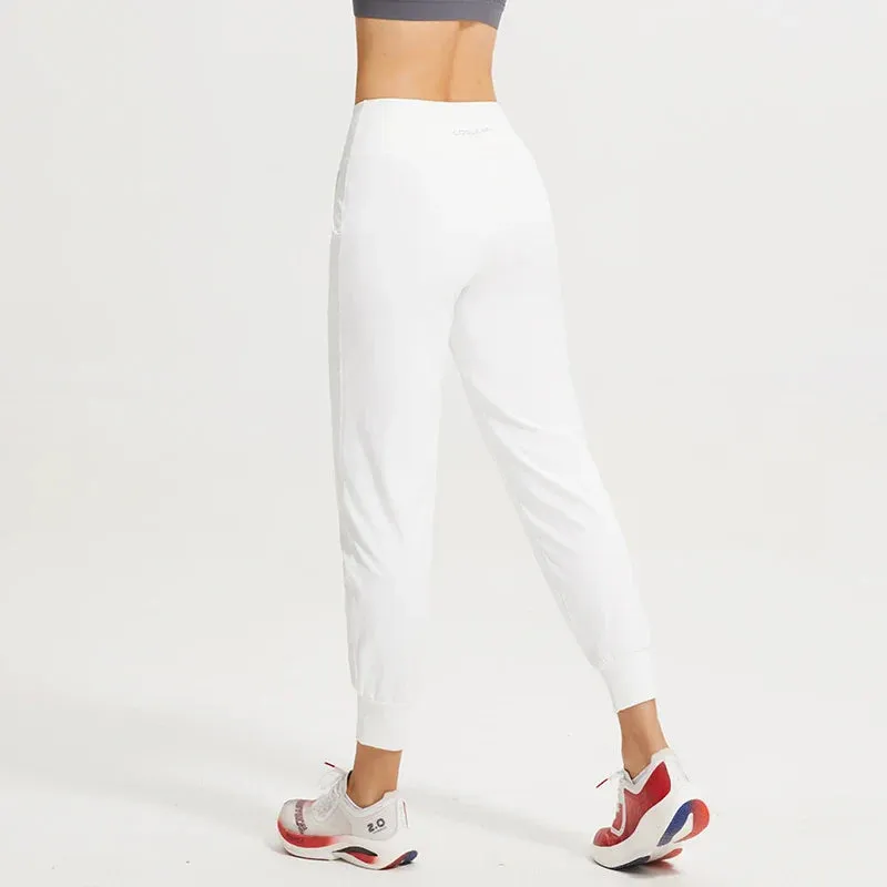 White Breathable Training Summer Sweatpants