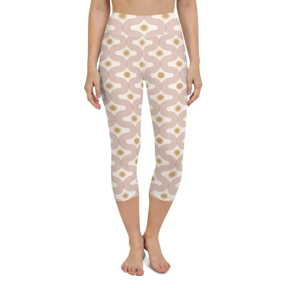 White Celestial Wonder Women's Capri Yoga Pants