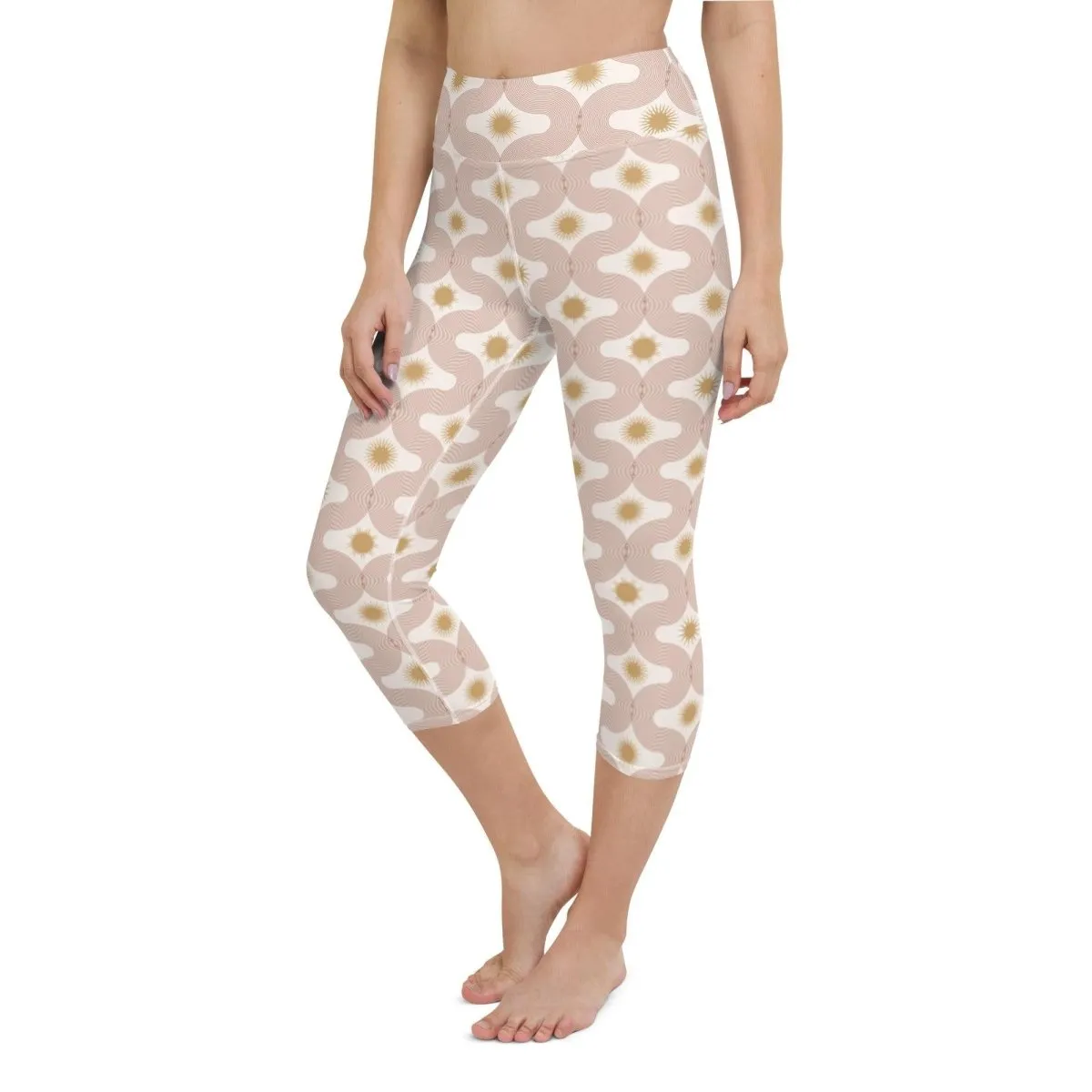 White Celestial Wonder Women's Capri Yoga Pants