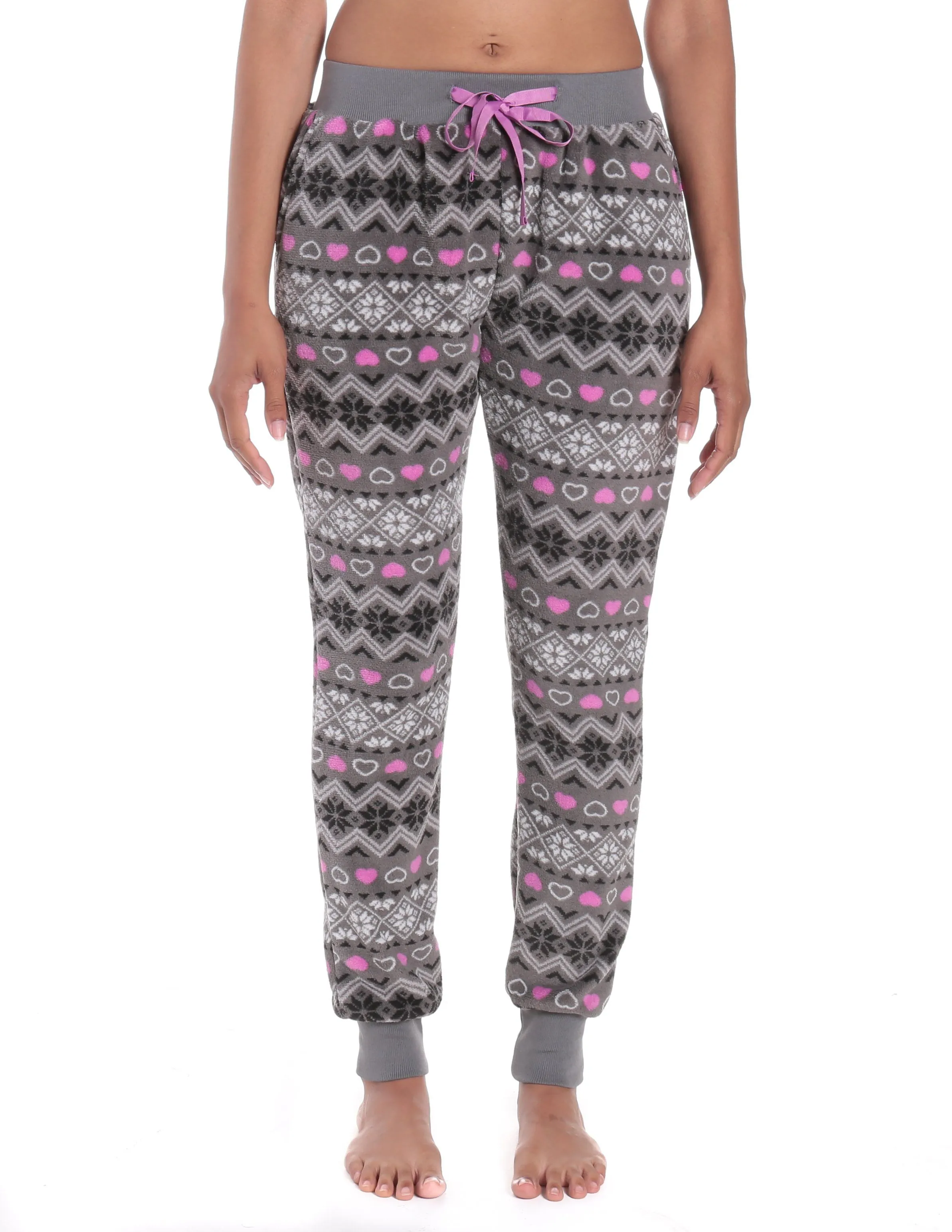 Women's Premium Coral Fleece Plush Jogger Lounge Pants