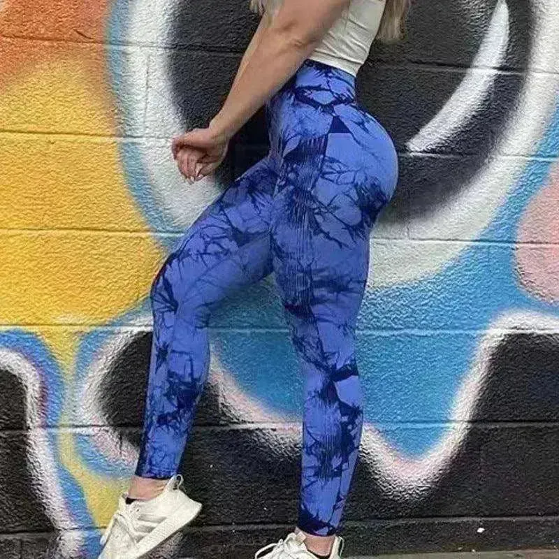 Women's Tie Dye Gym Leggings Yoga Pants.