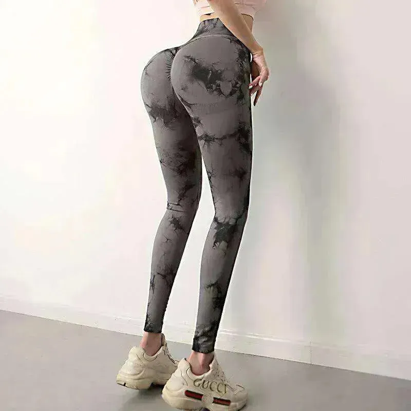 Women's Tie Dye Gym Leggings Yoga Pants.