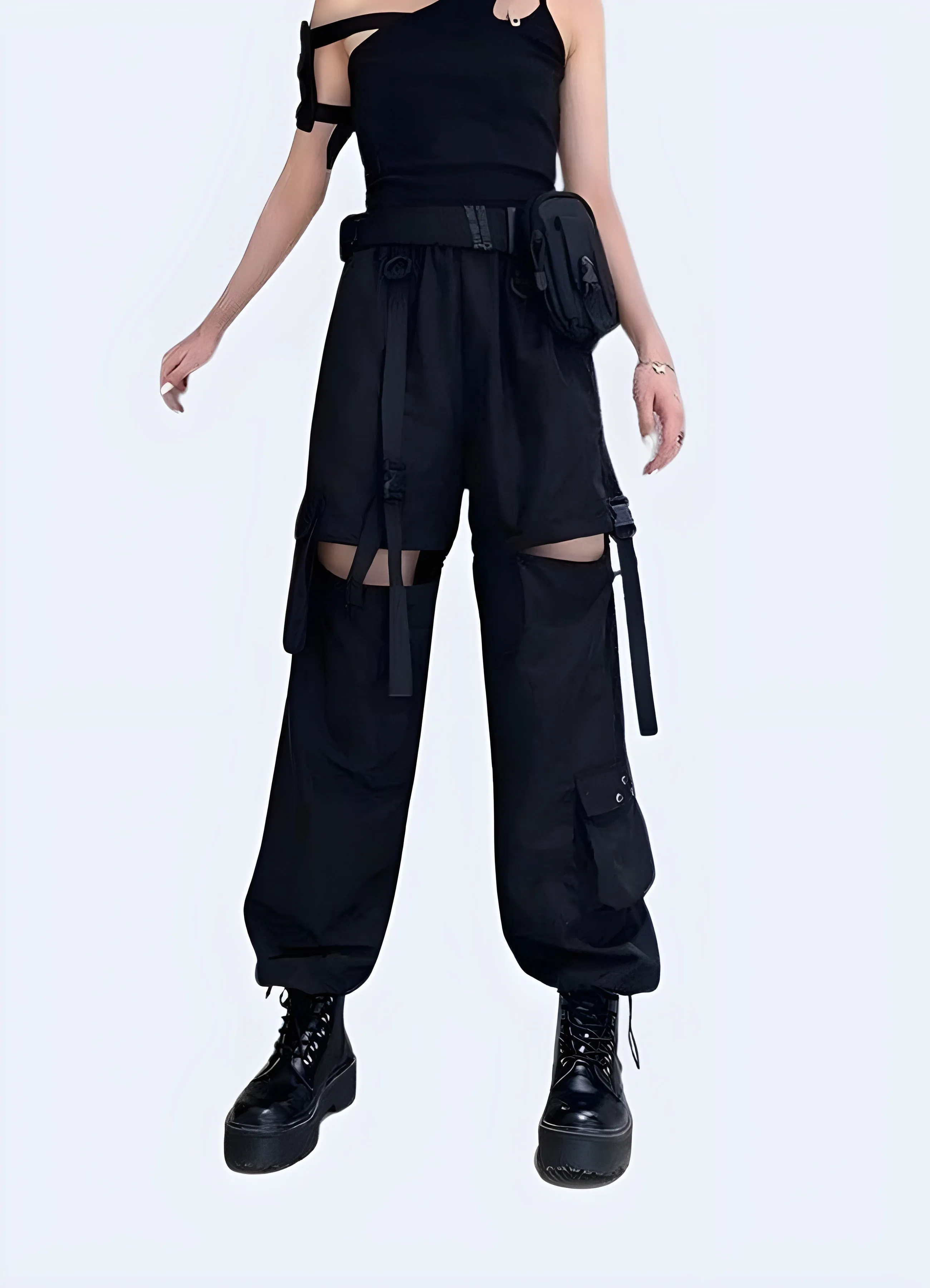 Womens White Cargo Pants